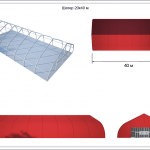 Тентовый ангар 20х40